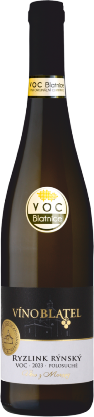 Víno Blatel, Ryzlink rýnský 2023, VOC