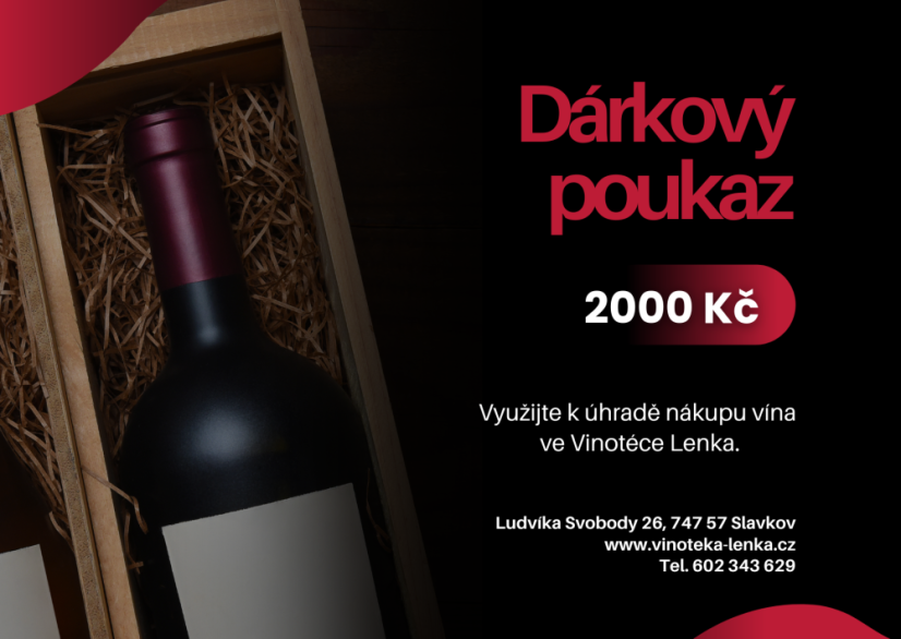 Dárkový elektronický poukaz - Cena: 2000