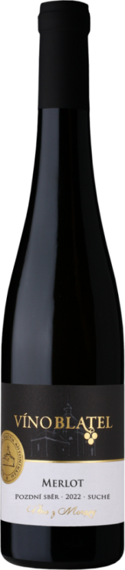 Víno Blatel, Merlot 2022, Pozdní sběr